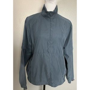 Weatherproof Garment Company Mens Size M Blue Jacket Golf Pullover Lined 1/4 Zip